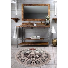 Frıda Round Djt 100X100 Cm Banyo Halısı, Paspas Çok Renkli