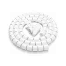 20 Mm X 1.5 Metre Spiral Kablo Düzenleyici Kablo Toplayıcı Beyaz