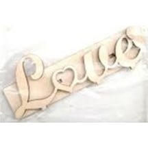 Boyanabilir Ahşap Obje Love Ayaklı - 2 Adet