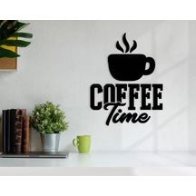BK Home Kahve Zamanı Ahşap Duvar Yazısı-1