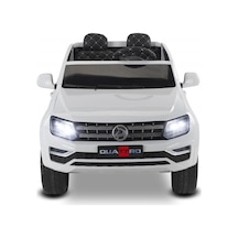 Quattro 4x4 Uzaktan Kumandalı Akülü Araba 18ah Akülü Çocuk Araçları Beyaz Beyaz
