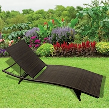 Sunfun Merle Rattan Şezlong Rattan Şezlong  Havuz Şezlongu