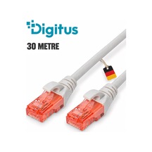Cat 6 U-utp Bağlantı Kablosu 30 Metre Gri Bakır Awg 26/7
