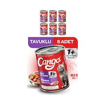 Cango Yavru Yaş Kedi Maması Tavuklu 415gr 6lı