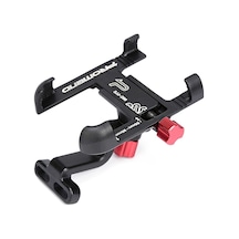 Pazly 360 Dönebilir Bisiklet Gövdesi Telefon Tutucu - Alüminyum Alaşım, 55-95mm Ayarlanabilir Siyah Siyah