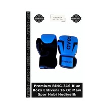 Premium Ring-316 Blue Boks Eldiveni 16 Oz Mavi Spor Hobi Hediyelik