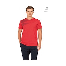 Pierre Cardin 6123 Erkek Kısa Kollu Bisiklet Yaka Pijama Takımı-kırmızı