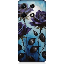 İnfinix Note 30 Pro Uyumlu Mavi Güller Hüznü Desenli Silikon Kılıf Çok Renkli