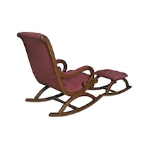 Asedia Rustik Ceviz Bordo Sallanan Sandalye Dinlenme Koltuğu