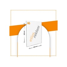 A6 U Tipi Dikey Şeffaf Pleksi Föylük