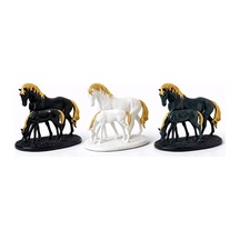 3 Adet Polyester Yavrulu At Figürü Yavrulu At Dekoru, Polyester Heykelcik, Horse With Foal Figure, Ev Ve Ofis Süsleme 1