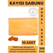 Doğal Güzel Kokulu Cilt Besleyici Yenileyici Saç Dökülmesine Karşı Organik Kayısı Sabunu 10 Adet