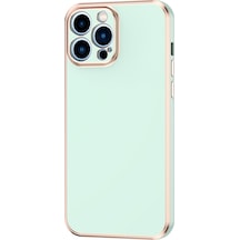 Apple Uyumlu iPhone 14 Pro Max Kılıf Bark Kenarları Altın Renk Kılıf