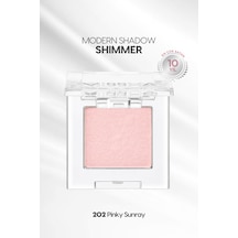 Uzun Süre Kalıcı Kolay Uygulanan Işıltılı Tekli Far Modern Shadow Shimmer 202 Pinky Sunray 202