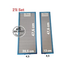 Arçelik Uyumlu P180 Tb Aspiratör Alüminyum Filtre - 2'li Set - 20,5x47,6 Cm / 13x47,6 Cm