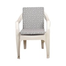 Sandalye Minderi İç Ve Dış Mekan Sırtlıklı Minder 40x40x4cm Gri