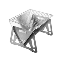 Barbekü Izgara Taşınabilir Paslanmaz Çelik Katlanır Çok Yönlü Açık Barbekü Kamp Seyahat İçin Pişirme Seti