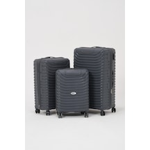 Keo-plus Gri 3 Lü Set Silikon Kırılmaz Pp Valiz Çok Renkli