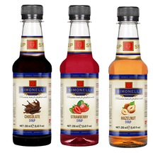 Simonelli Çikolata + Çilek + Fındık Kahve ve Kokteyl 3 x 250 ML