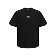 Jack & Jones Erkek Logo Detaylı Kısa Kollu Bisiklet Yaka T-shirt Jcoclub Siyah