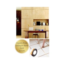 0.5 Cm 50 Metre Gold Fayans Arası Yapışkanlı Şerit Bant Dez Bandı Gold