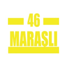 46 Maraşlı Araba Sticker 17x17 Cm Sarı