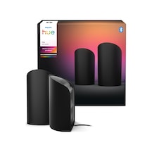 Philips Hue Flare 2'li Paket Akıllı Duvar Aydınlatma - Siyah Rgb - Ayarlanabilir Renk Sıcaklığı Ve Parlaklık