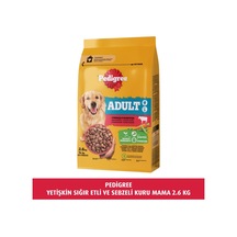 Pedigree Yetişkin Sığır Etli Ve Sebzeli Kuru Mama 2.6 Kg 5'li Paket