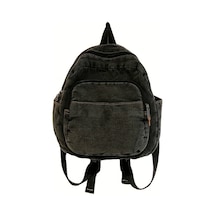 Öğrenci Trendy Denim Spor Rahat Sırt Çantası Siyah