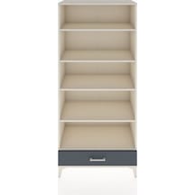 Hyperion Dolap 5 Raflı Tek Çekmeceli 88x44x195 Aytaşı-antrasit Aytaşı