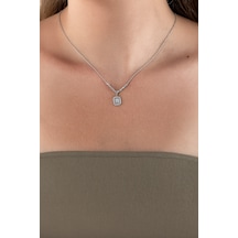 925 Ayar Gümüş V Baget Kolye Gümüş