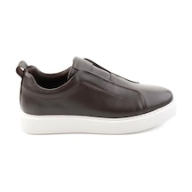 Bambi Kahve Napa Hakiki Deri Erkek Sneaker E01774008043 Kahve Rengi