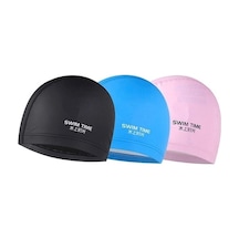 Ankatek Sones Yetişkin Unisex Pu Kaplamalı Su Geçirmez Genişletilmiş Yüzme Bonesi Pembe Bc Pembe Pembe