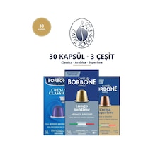 Caffe Borbone Classica Arabica Superiore 30'lu Nespresso Uyumlu Alüminyum Kapsül Kahve Deneme Seti 3x10