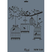 Rich New Seri N-240 Stencil 35X25 Cm