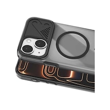 Joko Apple iPhone Uyumlu 15 Zinko Magsafe Kapak - Siyah Şeffaf
