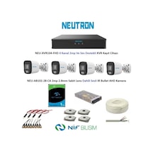 2mp 4 Kameralı Sesli Dış Ortam Ahd Full Kamera Seti 1tb Disk Neu-xvr104-fhd Neu-ab102-28-ca-134819