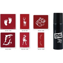 Airbrush Tattoo Geyik Sırt Spray Tattoo Geçici Sprey Dövme Seti