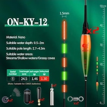 Novahub Onlyou 2 Adet Nano Akıllı Şamandıra Bite Alarm Led Otomatik Renk Balık Yemi Şamandıra 56758701