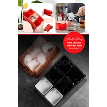 Pratik 6'lı Sililkon Kare Buz Kalıbı 6 Adet Silikon Kare Buz Kalıbı Sunum Buz Diğer