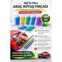 Rötuşboya Araba Oto Kaporta Çizik Tek Kullanımlık Hassas Detaylı Uygulama Rötuş Fırçası Mini 100'lü