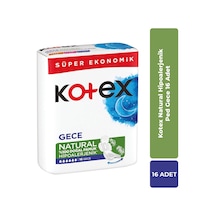 Kotex Natural Hipoalerjenik Hijyenik Ped Gece 16'lı