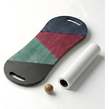 Renkli Denge Tahtası Balance Roller Board Çift Fonksiyonlu Sörf Eğitim Tahtası Kaykay Eğitim Tahtası 73 X 28 Cm Çok Renkli