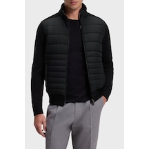 Boss Regular Fit Pamuk Ve Yün Karışımlı Dik Yaka Ceket Erkek Ceket 50570636 001 Siyah