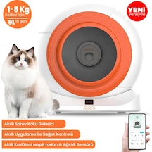 Groove Q-clean Wi-fi Otomatik Akıllı Kedi Tuvaleti Turuncu Ultra Sessiz+akıllı Sprey Koku Giderici+app Kontrol+akıllı Sensör
