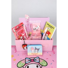 Özel Kutulu Lisanslı My Melody & Best Friends Kuromi,hello Kitty 14 Parça Kırtasiye Seti Yazı Tahtası,çıtçıt Dosya Diğer