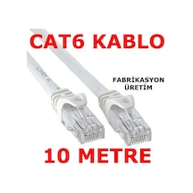 Cat6 Kablo Ethernet Adsl Lan Patch Kablo Fabrikasyon Uç 10 Metre