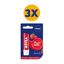 Nivea Çilek Dudak Bakım Kremi 3 x 4.8 G