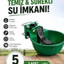 Kırılmaz  5 Adet Büyükbaş İçin Hayvan Suluğu - Plastik Kırılmaz Suluk 3 Litre