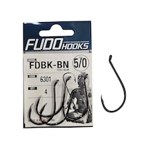 Fudo 6301 No:5/0 Fudo Beak Black Nikel Olta İğnesi 4 Adet Standart